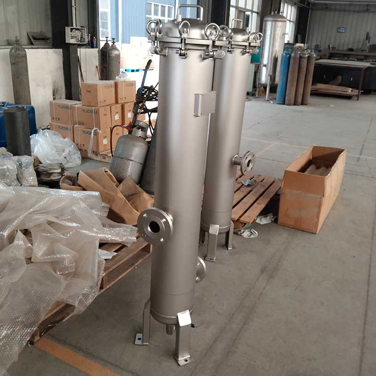 華豫供應(yīng)快裝法蘭式精密過濾器-帶支架 內(nèi)置PP折疊濾芯